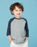 Toddler Baseball Fine Jersey Three-Quarter Sleeve Tee