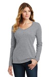 Ladies Long Sleeve Fan Favorite V Neck Tee