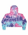 Women's Tie-Dyed Crop Hooded Sweatshirt