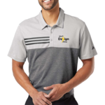 Heathered Colorblocked 3-Stripes Polo